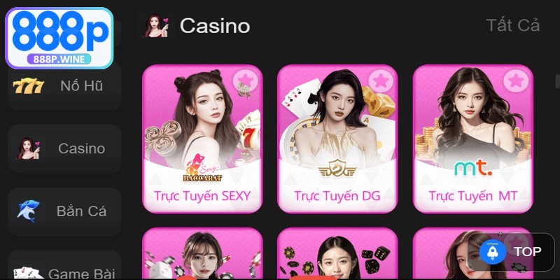 Sảnh Casino là chuyên mục hội tụ nhiều trò chơi đỏ đen hiện nay