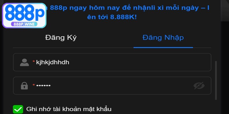 Hãy truy cập hệ thống để tiến hành quy trình đăng nhập 888P